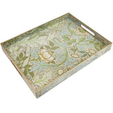Spsyrine serving tray with handles featuring the Dianthus design for easy transport