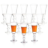 Srgeilzati stemmed shot glasses offer elegant 1 oz pours for home bars.