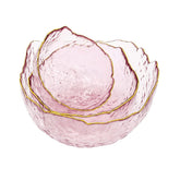 S.ROKE TTAN pink crystal 3-pack glass bowls for stylish meal prep