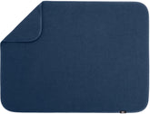 S&T INC. Dish Drying Mat XL in navy catching water on a counter