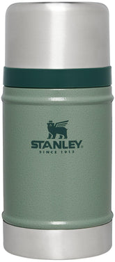 Stanley Classic 24oz food jar with wide mouth for easy filling and pouring, keeps hot meals hot.