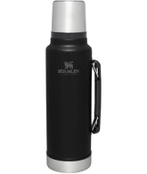 Stanley Classic vacuum bottle with wide mouth keeps hot coffee on the go.