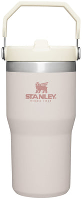 STANLEY IceFlow Rose Quartz tumbler, side view for on-the-go hydration.