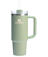 STANLEY Quencher H2.0 30oz Tumbler in Lichen with handle for on-the-go hydration.