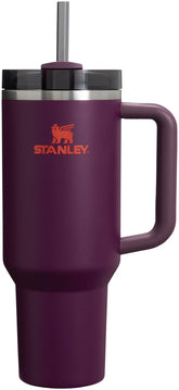 Stanley Quencher H2.0 40oz plum with handle for easy commuting.