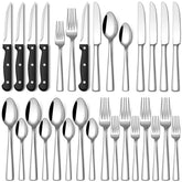 Stapava 24-piece silverware set with dinner knives for daily dining.