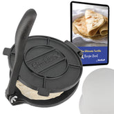 StarBlue 8-Inch Cast Iron Tortilla Press, top view for even pressing.