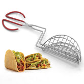 StarBlue taco shell tongs with a 6-inch grasp area for secure frying.