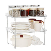 STARLATTA 2pc cabinet organizer set expands kitchen storage and keeps spices accessible.