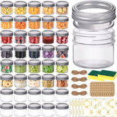 Starside 4 oz glass mason jar with airtight lid for jams and sauces.