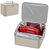 Steadtep digital hand mixer bag in beige front view keeps KitchenAid mixers secure for storage.