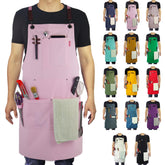 Stenffy canvas apron with 12oz fabric and pockets for kitchen prep and organization.