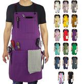 Stenffy kitchen apron front view shows durable canvas protection for busy cooks