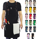 Stenffy kitchen apron with full-coverage design protects clothing during messy tasks.