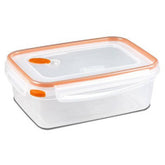 Sterilite rectangle Ultra-Seal lid seen clearly for quick portion checks.