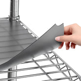 Sterling Shelf Liners graphite packaging: flat-pack mats ready for quick setup and organization.