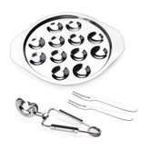 StnKitchExplor escargot plate with 12 wells for elegant portioning.