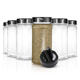 Stock Your Home 6-pack 16 oz spice jars for organized pantry storage