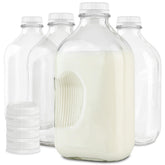 Stock Your Home half-gallon glass bottle with lid for organized fridge storage.