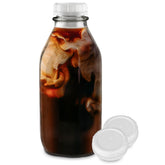 Stock Your Home liter glass bottle with lid in fridge-ready, reusable storage.
