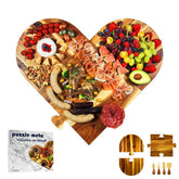 Stoneandegg large charcuterie board heart shaped serving tray for festive platters