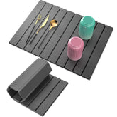 STONITE large stone dish drying mat on counter speeds air-drying of dishes.