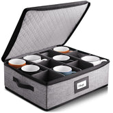StorageBud coffee mug storage box with dividers keeps cups organized and protected from dust