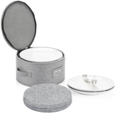 STOZU china storage case for salad plates with hard shell protection and padded interior.