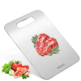 Stron-Dura cutting board stainless surface shows a sleek, rust-resistant work area
