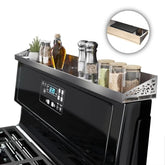 STUTOV 30-inch magnetic stove top shelf offers neat, accessible spice storage.