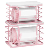 Stylstoreazy trash bag dispenser large with bamboo top keeps bags organized on the countertop.