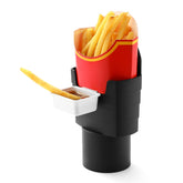 SUADEN french fries holder car in use for mess-free meals on the go.