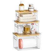 SUBEKYU under-sink organizer set of three for tidy, accessible storage
