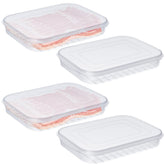 Suclain bacon keeper set front view shows four containers for organized fridge storage.
