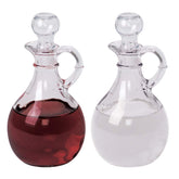 Sudbury glass cruet set with 6 1/2-inch height, two-pack, ready for table service