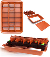 SUJUDE brownie pan with dividers for 18 even squares and easy serving