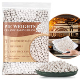 Sukh pie weights ceramic beads for oven-safe blind baking.