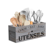 Suli extra large utensil holder with four compartments on countertop for easy access