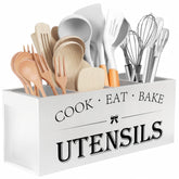 Suli extra-large utensils holder with four compartments for easy counter access.