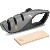 Sullarya knife sharpener at 15-degree angle restores sharp kitchen edges.