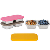 SUMERX 3-pack stainless steel snack containers offer a compact, portable lunch solution.