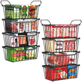 Sunally stackable freezer bins in a chest freezer showing easy reach