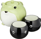 Sunart teapot frog-parent seen in porcelain glaze for elegant tea moments