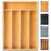 Sunbreath silverware organizer 10inch top view for neat drawers