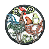 Sungmor cast iron trivet front view shows durable construction for heat protection.