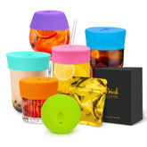 SunGrace drink protection cover six-pack closeup showing color variety and snug fit.