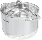 Sunhouse stock pot with visible lid for easy pasta monitoring