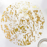 Sunlunckystar disposable gold placemats set for quick cleanup after parties.