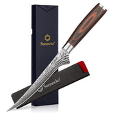 Sunnecko boning knife with Pakkawood handle, 6-inch, for precise filleting