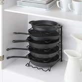 SunnyPoint metal heavy-duty rack demonstrates vertical storage for pots and pans.